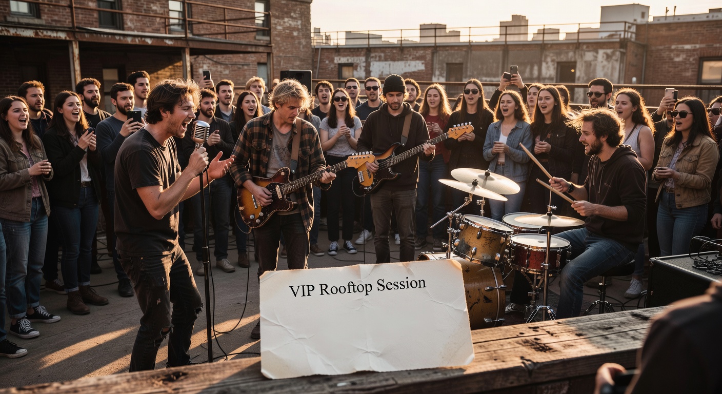 Live indie band performance