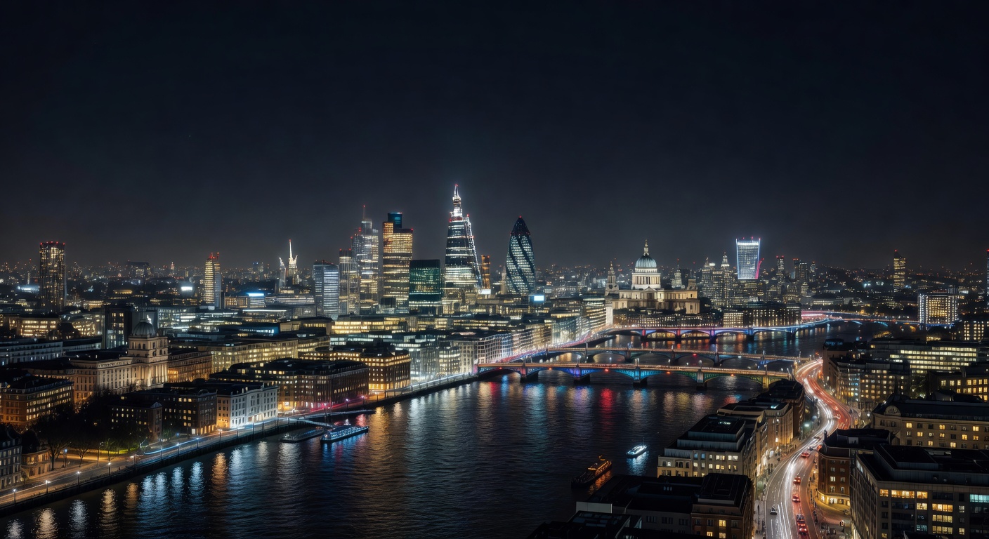 London city skyline night