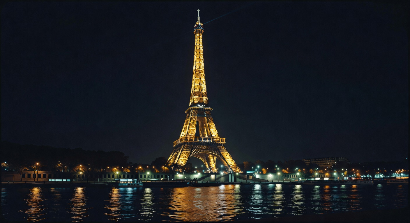 Paris Eiffel tower night