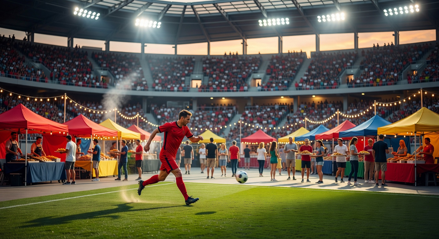 Sports stadium action